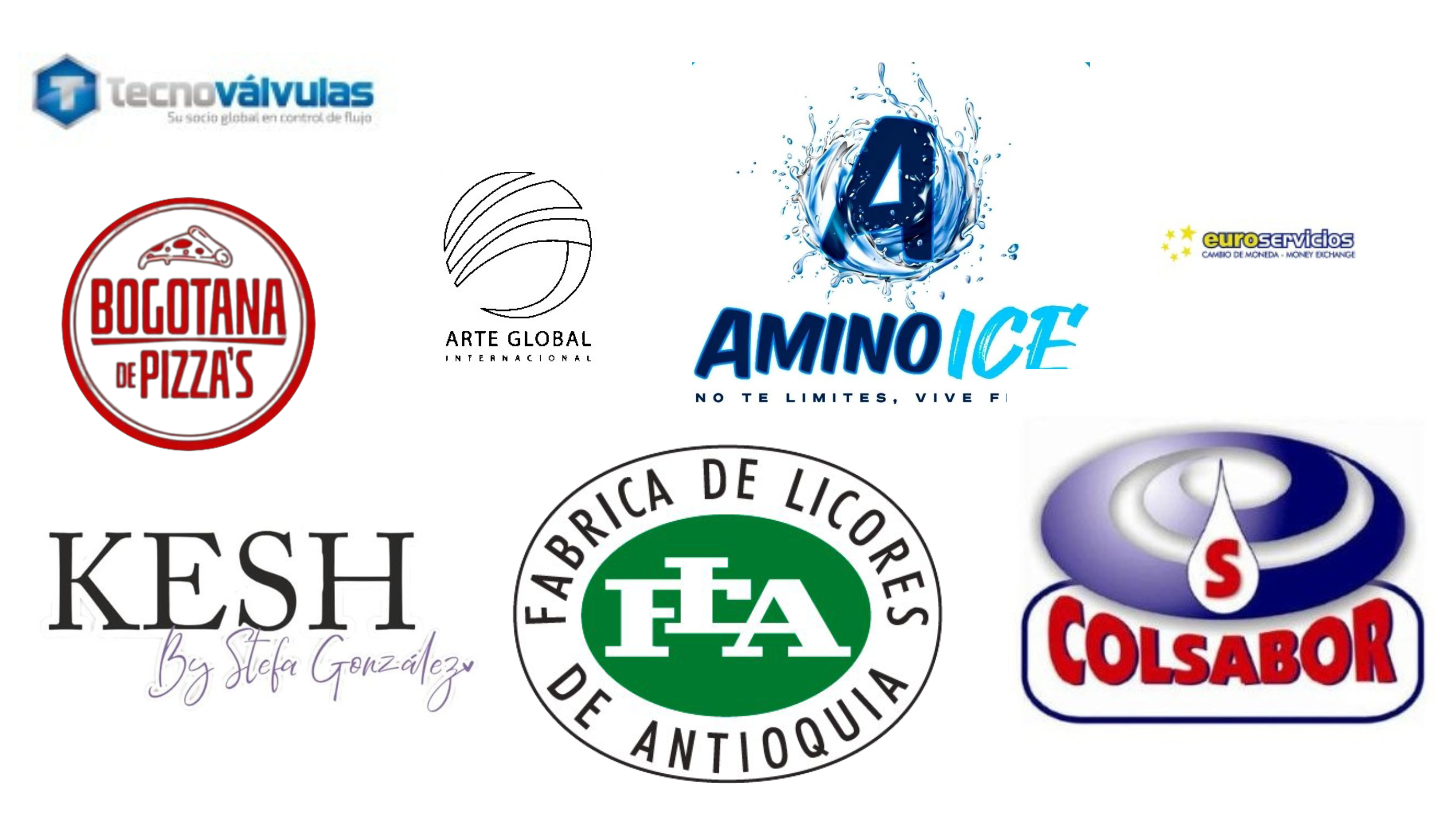Fábrica de licores, Bogotana Pizzas, Colsabores, AminoIce, entre otros.